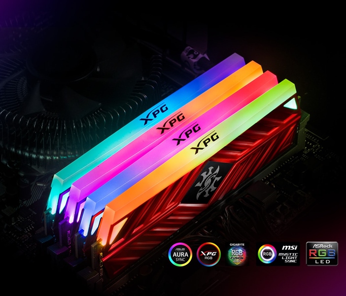 RAM PC ADATA DDR4 XPG SPECTRIX D41 16GB (Kit 2x8G) 3200 RED RGB